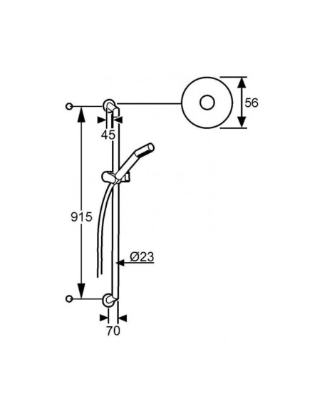 Shower rod complete with shower head Kludi New waves 5714005-00 - 1