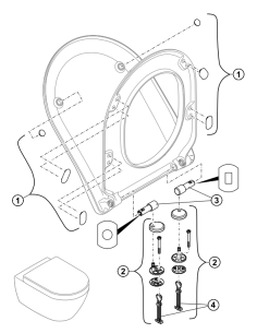 Villeroy & Boch poda sēdeklis/vāks Slim Soft close, podam Subway 66001001 - 2 2