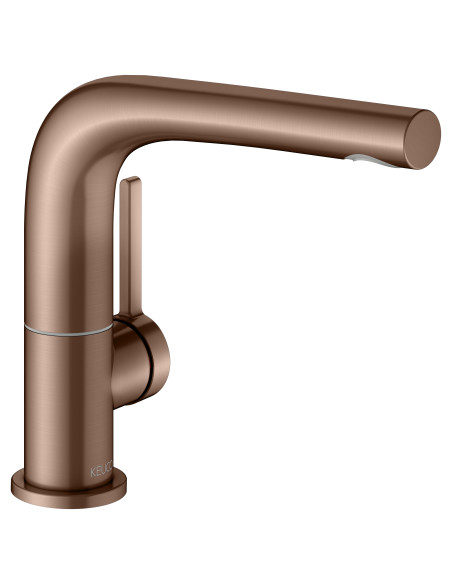 Keuco Vienas sviras izlietnes maisītājs 150 Edition 400 brushed red gold
