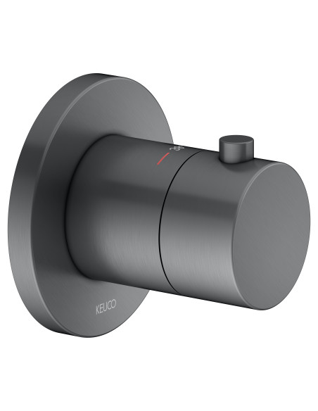 Keuco Termostata maisītājs DN 15 IXMO brushed black chrome Keuco Termostata maisītājs DN 15 IXMO brushed black chrome