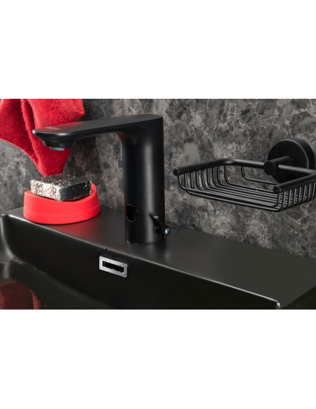 Automātisks melns izlietnes maisītājs, 24 V DC