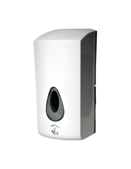 Automātiskais šķidro ziepju un gēla dezinfekcijas dozators, tilpums 1 l, baltas plastmasas ABS Automātiskais šķidro ziepju un gēla dezinfekcijas dozators, tilpums 1 l, baltas plastmasas ABS