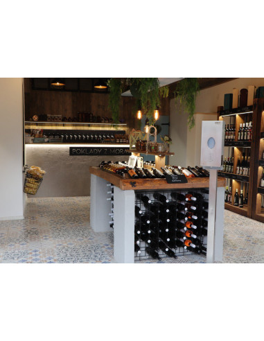 Automātisks nerūsējošā tērauda šķidruma/želejas dezinfekcijas un ziepju dozators ar statīvu