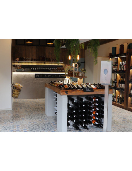 Automātisks nerūsējošā tērauda šķidruma/želejas dezinfekcijas un ziepju dozators ar statīvu Automātisks nerūsējošā tērauda šķidruma/želejas dezinfekcijas un ziepju dozators ar statīvu