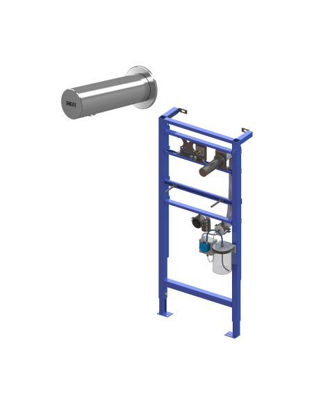 Automātisks nerūsējošā tērauda sienas ziepju dozators, 1 l ziepju tvertne, montāžas rāmis SLR 24 komplektā, 230 V maiņstrāva Automātisks nerūsējošā tērauda sienas ziepju dozators, 1 l ziepju tvertne, montāžas rāmis SLR 24 komplektā, 230 V maiņstrāva