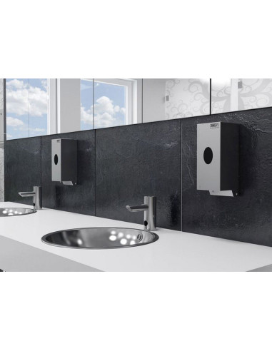 Automātisks nerūsējošā tērauda pie sienas stiprināms šķidruma/gēla dezinfekcijas un ziepju dozators