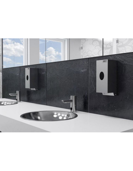 Automātisks nerūsējošā tērauda pie sienas stiprināms šķidruma/gēla dezinfekcijas un ziepju dozators Automātisks nerūsējošā tērauda pie sienas stiprināms šķidruma/gēla dezinfekcijas un ziepju dozators