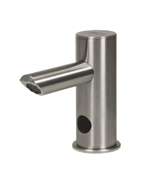 Automātisks nerūsējošā tērauda izlietnes krāns aukstam vai iepriekš sajauktam ūdenim, garāka izplūdes svira, 24 V līdzstrāva