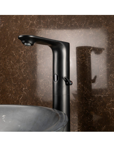 Automātiskais izlietnes maisītājs, melns, 6 V