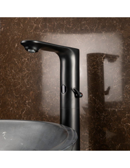 Automātiskais izlietnes maisītājs, melns, 6 V Automātiskais izlietnes maisītājs, melns, 6 V