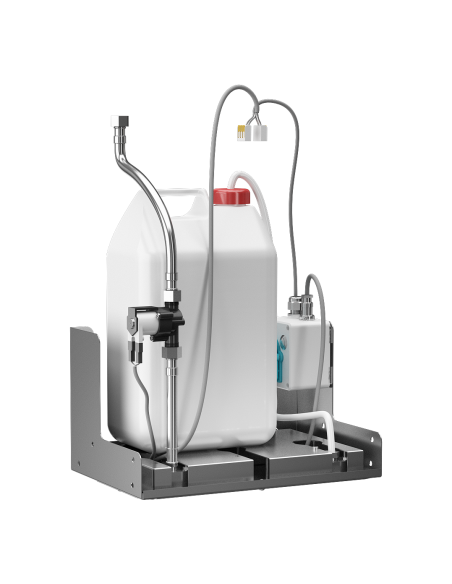 Aiz spoguļa automātiskais izlietnes krāns ar ziepju dozatoru, 24 V DC Aiz spoguļa automātiskais izlietnes krāns ar ziepju dozatoru, 24 V DC