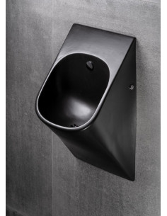 Melns pisuārs La Fontana ar radara skalošanas bloku, 230 V AC/50 Hz 2