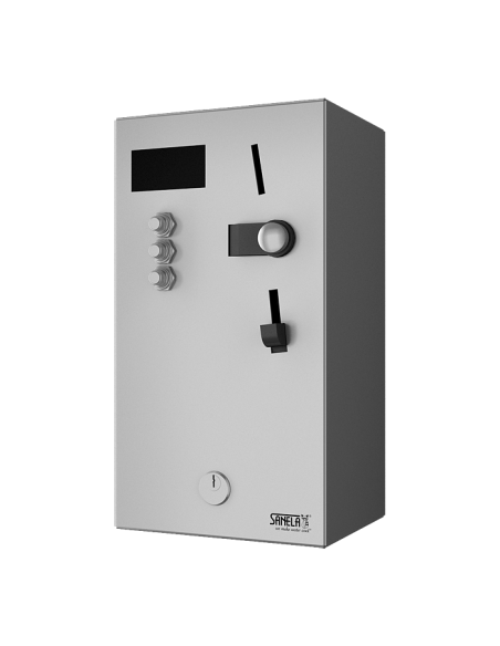 Monētu un žetonu dušas taimeris četrām līdz divpadsmit dušām, 24 V DC, dušas izvēle ar iekārtu, interaktīva vadība Monētu un žetonu dušas taimeris četrām līdz divpadsmit dušām, 24 V DC, dušas izvēle ar iekārtu, interaktīva vadība