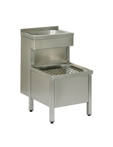 Kompozītmateriāla nerūsējošā tērauda grīdas izlietne ar izlietni Kompozītmateriāla nerūsējošā tērauda grīdas izlietne ar izlietni