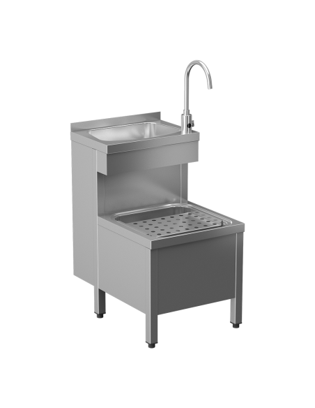 Kompozītmateriāla nerūsējošā tērauda grīdas izlietne ar izlietni ar SLU 08LND Kompozītmateriāla nerūsējošā tērauda grīdas izlietne ar izlietni ar SLU 08LND