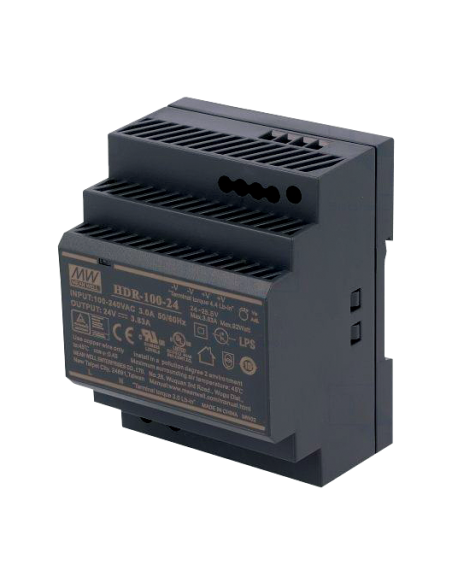 Ārējais barošanas avots 24 V DC uzstādīšanai uz DIN sliedes sadales skapī, 100 W Ārējais barošanas avots 24 V DC uzstādīšanai uz DIN sliedes sadales skapī, 100 W