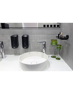 Putu ziepju dozators, tilpums 1 l, melns plastmasas ABS 2