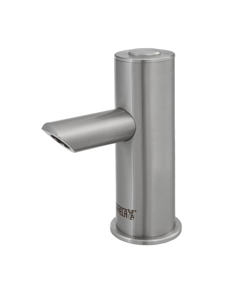 Pjezo nerūsējošā tērauda izlietnes maisītājs, temperatūra tiek regulēta ar leņķa vārstiem, 24 V DC Pjezo nerūsējošā tērauda izlietnes maisītājs, temperatūra tiek regulēta ar leņķa vārstiem, 24 V DC