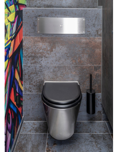 Piezo tualetes skalošanas bloks ar vandālizturīgu vāku, ieskaitot rāmi SLR