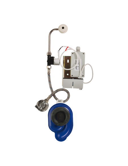 Radara skalošanas bloks uz pisuāra Ecco (Golf) montāžas sliedes ar integrētu barošanas avotu, 230 V maiņstrāva Radara skalošanas bloks uz pisuāra Ecco (Golf) montāžas sliedes ar integrētu barošanas avotu, 230 V maiņstrāva