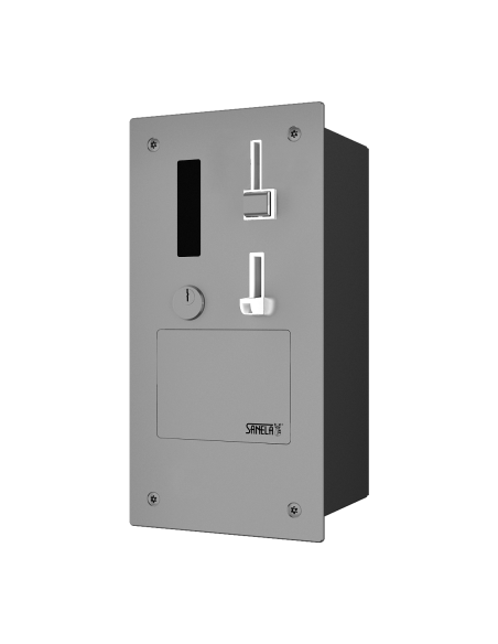 Padziļināta monētu un žetonu mašīna durvju atvēršanai ar GSM moduli, 24V DC Padziļināta monētu un žetonu mašīna durvju atvēršanai ar GSM moduli, 24V DC