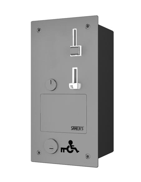 Padziļināta monētu un žetonu automāts durvju atvēršanai ar EURO KEY, 24V DC Padziļināta monētu un žetonu automāts durvju atvēršanai ar EURO KEY, 24V DC