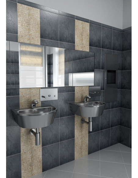 Pie sienas padziļināts ziepju dozators, tilpums 1,4 l, matēts