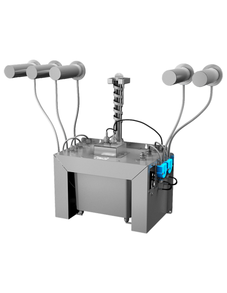 Komplektā 5gab. automātiskie nerūsējošā tērauda sienas ziepju dozatori, 6 l centrālā ziepju tvertne, 230 V maiņstrāva Komplektā 5gab. automātiskie nerūsējošā tērauda sienas ziepju dozatori, 6 l centrālā ziepju tvertne, 230 V maiņstrāva