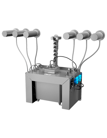 Komplektā 6gab. automātiskie nerūsējošā tērauda sienas ziepju dozatori, 6 l centrālā ziepju tvertne, 230 V maiņstrāva Komplektā 6gab. automātiskie nerūsējošā tērauda sienas ziepju dozatori, 6 l centrālā ziepju tvertne, 230 V maiņstrāva