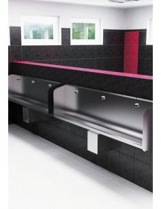 Nerūsējošā tērauda automātiskais pisuārs ar integrētu termisko skalošanas bloku, 1800 mm, 24 V DC 2