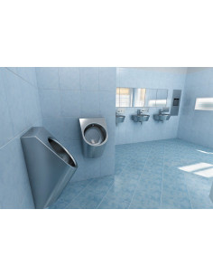 Nerūsējošā tērauda automātiskais pisuārs ar integrētu termiskās skalošanas bloku, 230 V AC 2