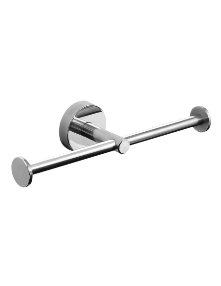 Nerūsējošā tērauda dubultā tualetes papīra turētājs, pulēta apdare Nerūsējošā tērauda dubultā tualetes papīra turētājs, pulēta apdare