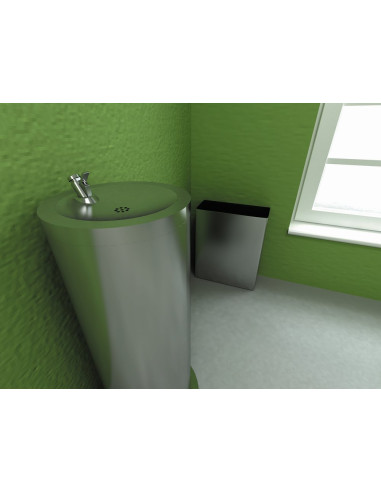 Nerūsējošā tērauda grīdā stiprināma dzeramā strūklaka, augstums 650 mm