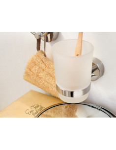 Nerūsējošā tērauda stikla turētājs, pulēta apdare 2