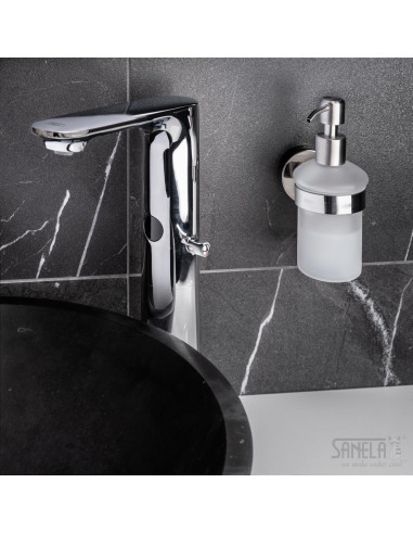 Nerūsējošā tērauda stikla ziepju dozators, pulēta apdare