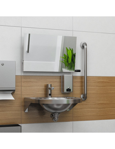 Nerūsējošā tērauda satvērēja stienis universāls, fiksēts, garums 690 mm, matēts