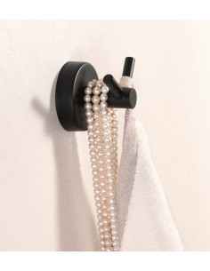 Nerūsējošā tērauda pakaramais ar diviem āķiem, melna matēta apdare 2