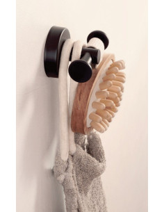 Nerūsējošā tērauda pakaramais ar diviem āķiem, melna matēta apdare 2