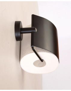 Nerūsējošā tērauda tualetes papīra turētājs, melna matēta apdare 2