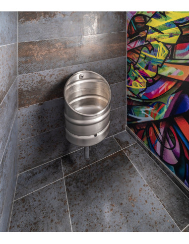 Nerūsējošā tērauda KEG pisuārs ar infrasarkano skalošanas ierīci, 6 V