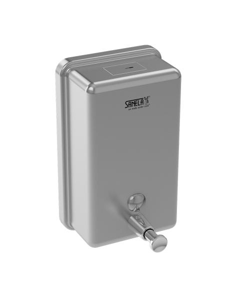 Nerūsējošā tērauda šķidro ziepju dozators, tilpums 1,2 l, matēts, iekšējais plastmasas trauks