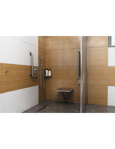 Nerūsējošā tērauda dušas sēdeklis, nolokāms