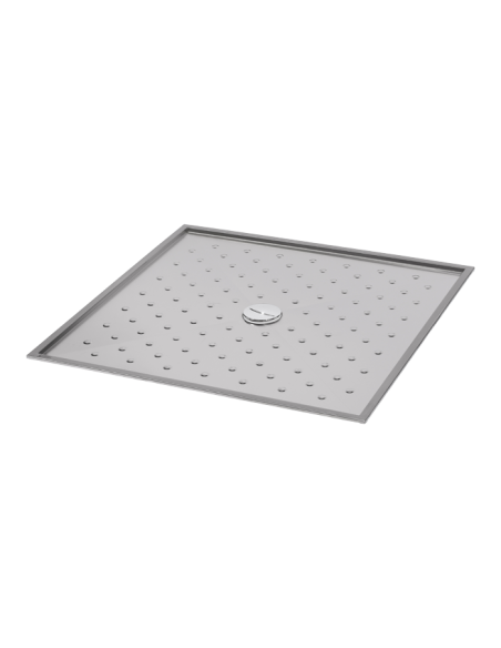 Nerūsējošā tērauda dušas paliktnis 1000 x 1000 x 15 mm