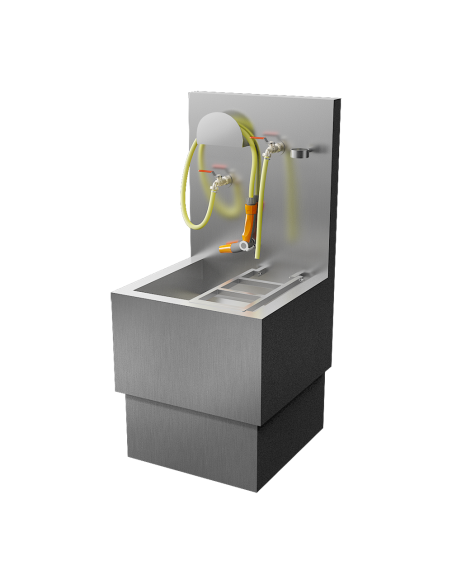 Nerūsējošā tērauda izlietne portatīvo tualešu iztukšošanai Nerūsējošā tērauda izlietne portatīvo tualešu iztukšošanai