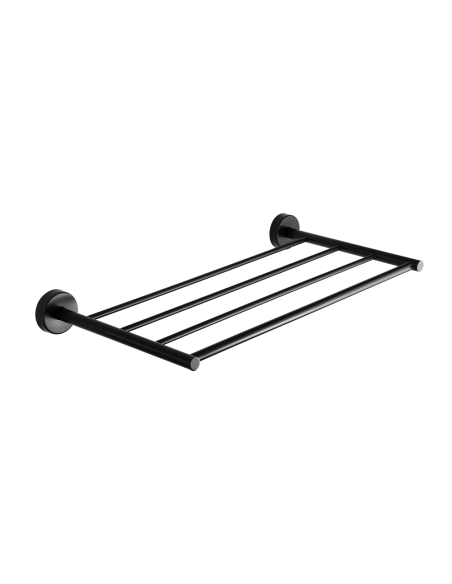 Nerūsējošā tērauda dvieļu pakaramais, melna matēta apdare