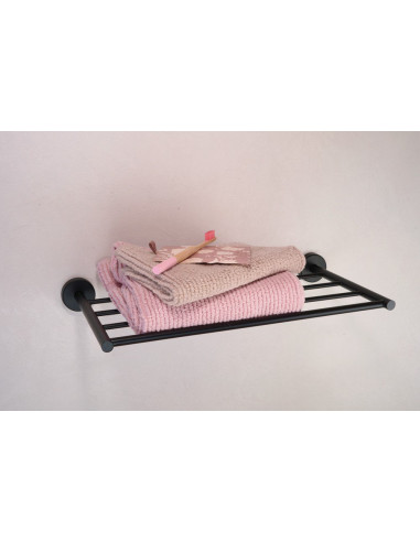 Nerūsējošā tērauda dvieļu pakaramais, melna matēta apdare