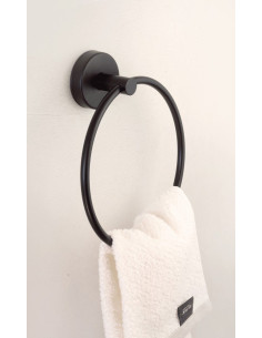 Nerūsējošā tērauda dvieļu gredzens, melna matēta apdare 2