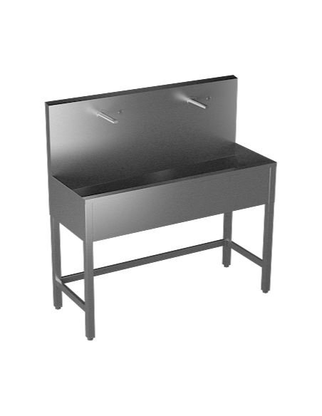 Nerūsējošā tērauda sile ar 2 integrētām pjezo elektronikām, garums 1250 mm, matēta, 24 V DC