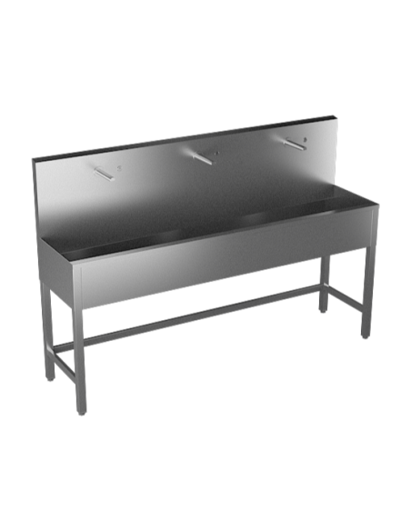 Nerūsējošā tērauda sile ar 3 integrētām pjezo elektronikām, garums 1900 mm, matēta, 24 V DC