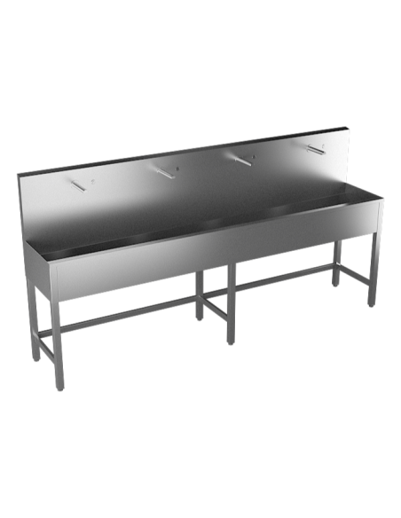 Nerūsējošā tērauda sile ar 4 integrētām pjezo elektronikām, termostata vārstu, garums 2500 mm, matēts, 24 V DC